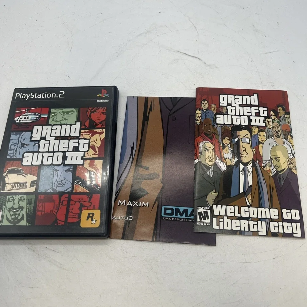 Grand Theft Auto III (GTA 3) PlayStation 2 PS2 Complete w/ Map